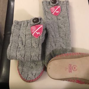 PINK Victoria Secret slipper booties size L